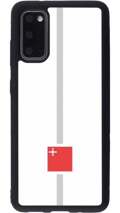 Samsung Galaxy S20 Case Hülle - Silikon schwarz Kanton SZ weiss