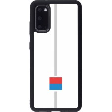Coque Samsung Galaxy S20 - Silicone rigide noir Canton TI blanc