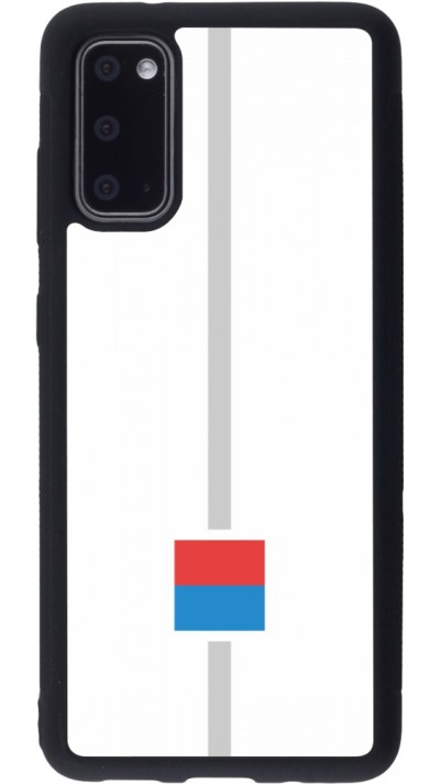 Samsung Galaxy S20 Case Hülle - Silikon schwarz Kanton TI weiss