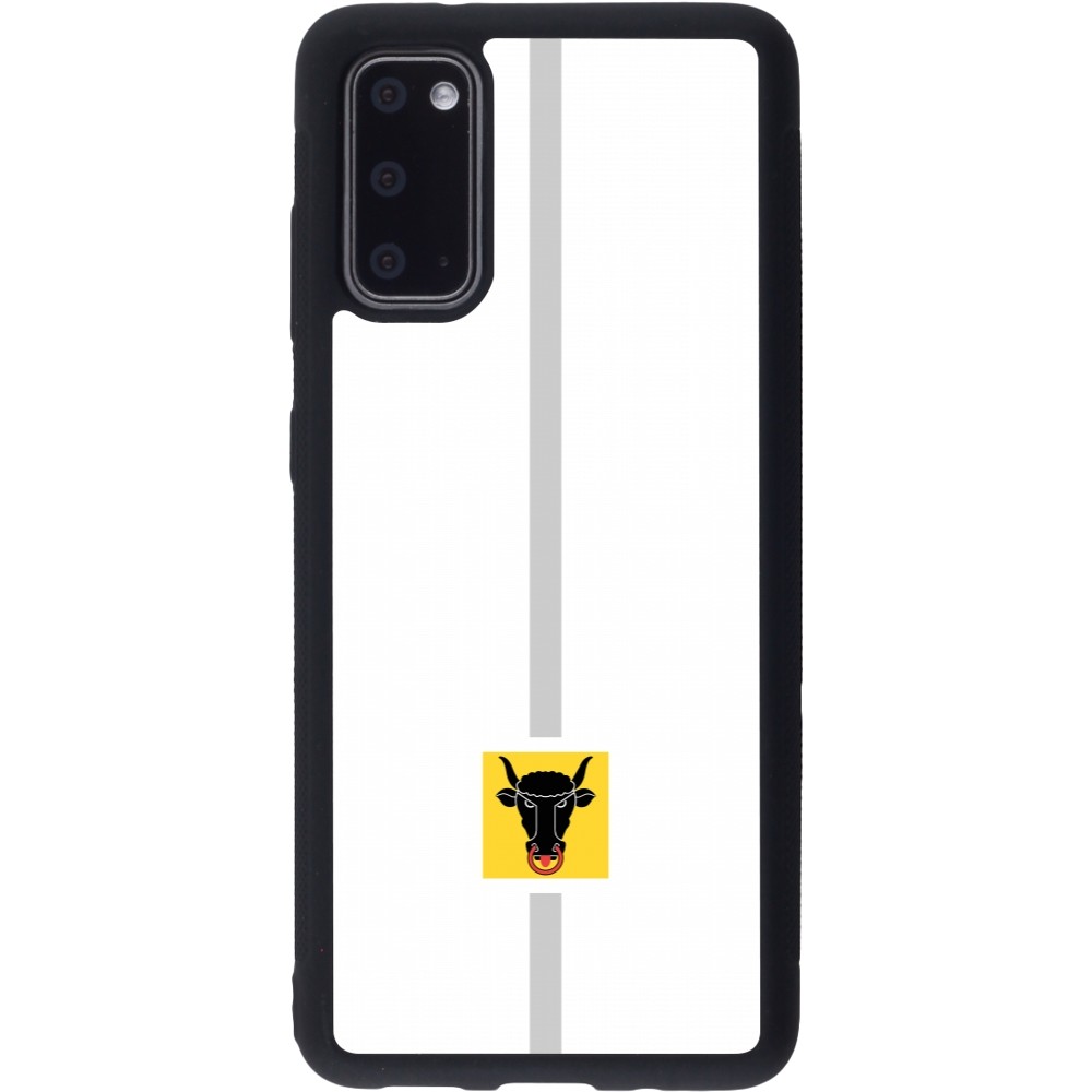 Samsung Galaxy S20 Case Hülle - Silikon schwarz Kanton UR weiss