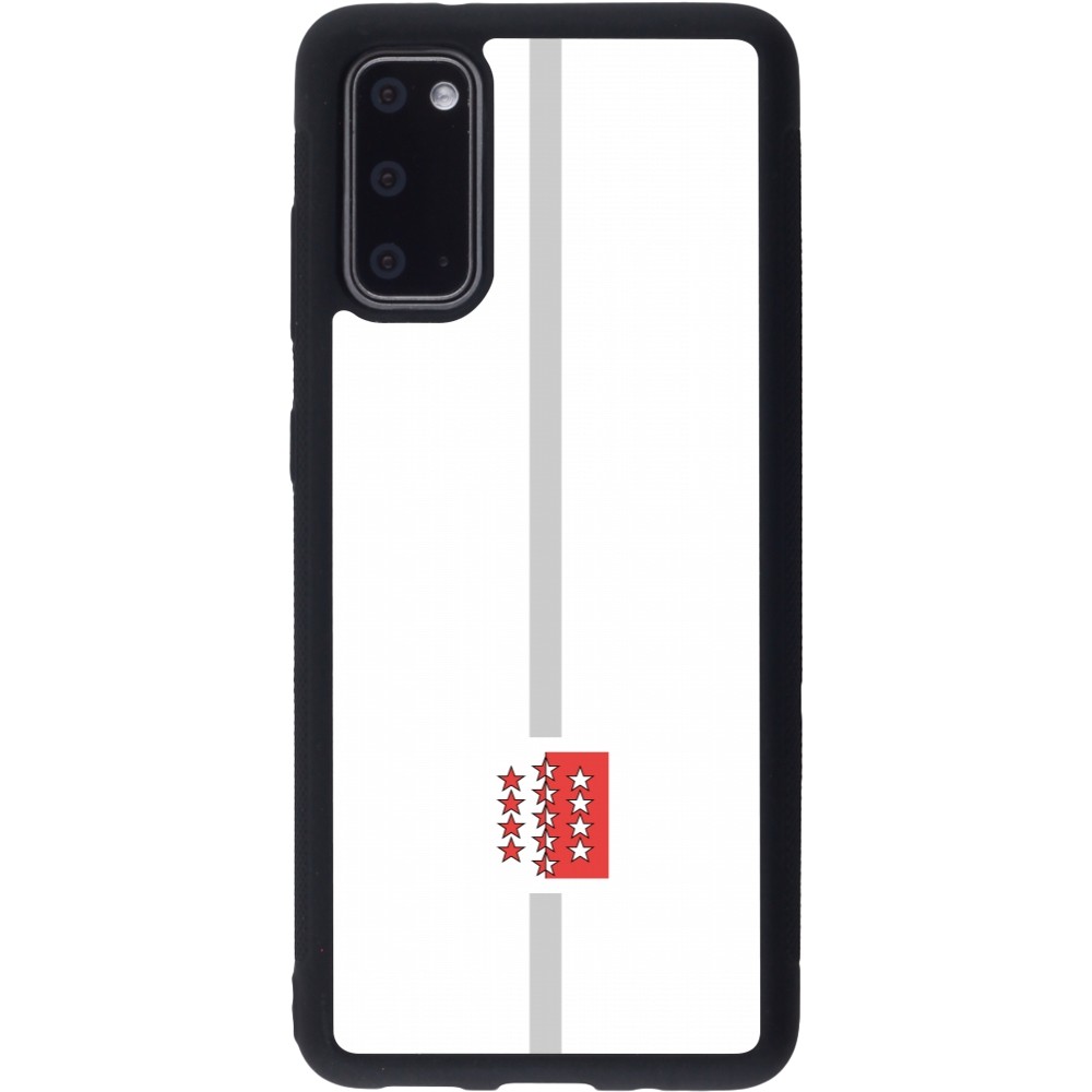 Samsung Galaxy S20 Case Hülle - Silikon schwarz Kanton VS weiss