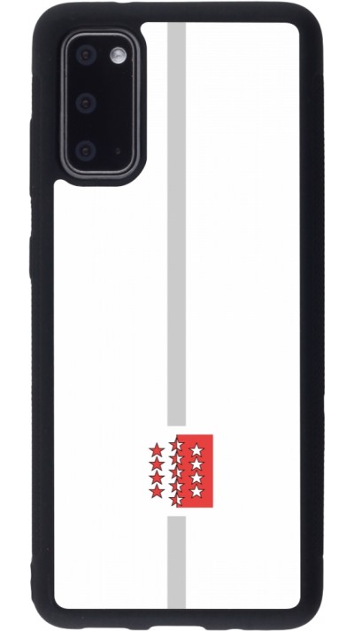 Samsung Galaxy S20 Case Hülle - Silikon schwarz Kanton VS weiss