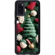 Coque Samsung Galaxy S20 - Silicone rigide noir Christmas 25 Christmas textiles