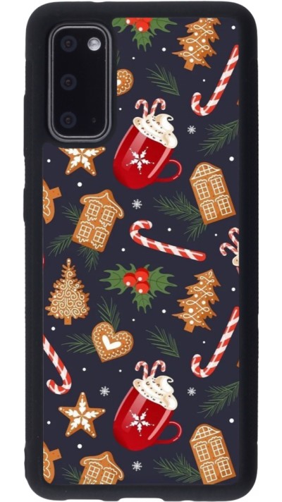 Coque Samsung Galaxy S20 - Silicone rigide noir Christmas 25 Pattern Gingerbread House