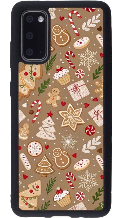 Coque Samsung Galaxy S20 - Silicone rigide noir Christmas 25 Pattern Ginger Cookie