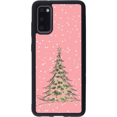 Coque Samsung Galaxy S20 - Silicone rigide noir Christmas 25 Pink Tree