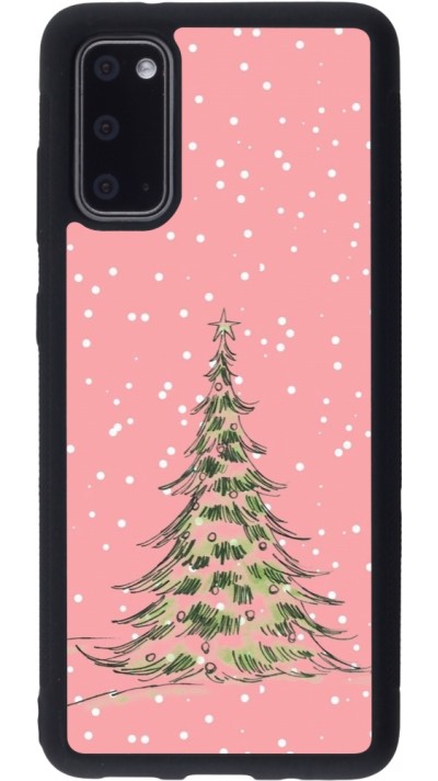 Coque Samsung Galaxy S20 - Silicone rigide noir Christmas 25 Pink Tree