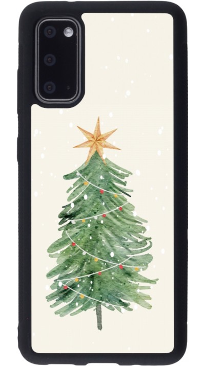 Coque Samsung Galaxy S20 - Silicone rigide noir Christmas 25 Sketch Tree