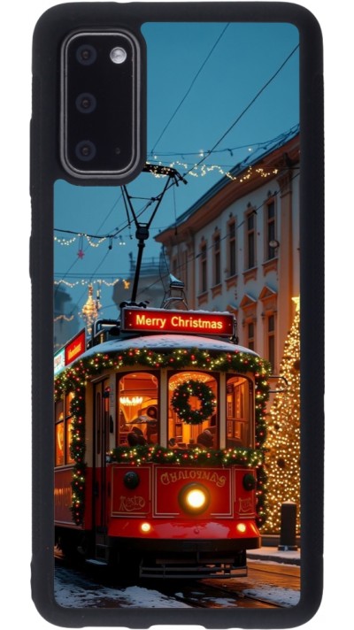 Coque Samsung Galaxy S20 - Silicone rigide noir Christmas 25 Xmas Train