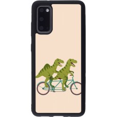 Coque Samsung Galaxy S20 - Silicone rigide noir Dinosaurs on bikes 2026