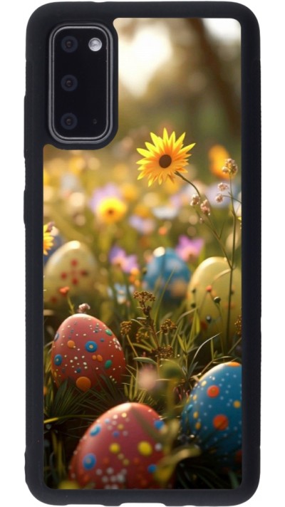 Coque Samsung Galaxy S20 - Silicone rigide noir Easter 2026 Decorated eggs
