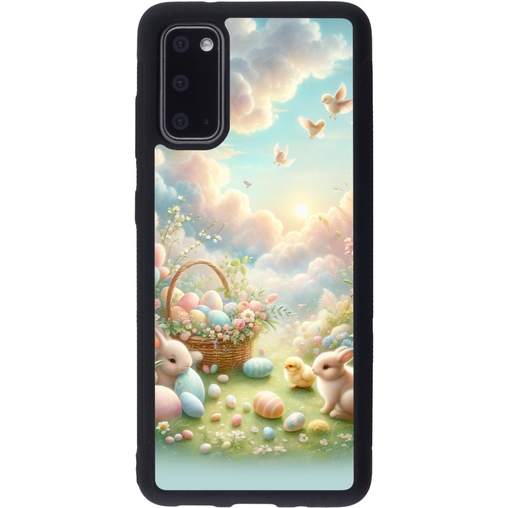 Coque Samsung Galaxy S20 - Silicone rigide noir Easter 2025 Pastel Pâques
