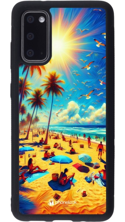 Samsung Galaxy S20 Case Hülle - Silikon schwarz Sommer Paradies Farbe