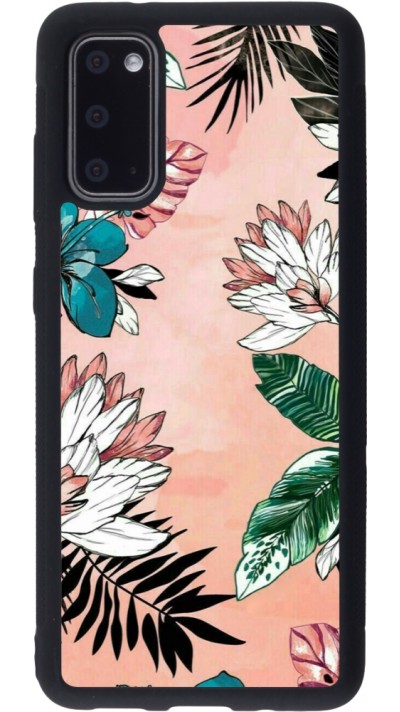 Coque Samsung Galaxy S20 - Silicone rigide noir Flowers Artprint