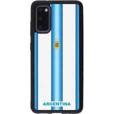 Coque Samsung Galaxy S20 - Silicone rigide noir Maillot de football Argentine 2026 personnalisable