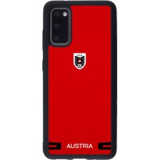 Coque Samsung Galaxy S20 - Silicone rigide noir Maillot de football Autriche 2026 personnalisable