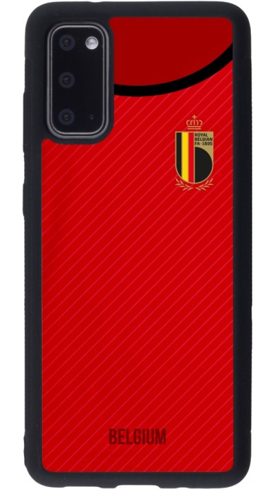 Coque Samsung Galaxy S20 - Silicone rigide noir Maillot de football Belgique 2022 personnalisable