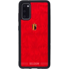 Coque Samsung Galaxy S20 - Silicone rigide noir Maillot de football Belgique 2026 personnalisable