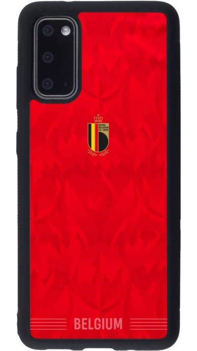 Coque Samsung Galaxy S20 - Silicone rigide noir Maillot de football Belgique 2026 personnalisable