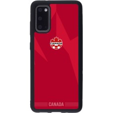 Coque Samsung Galaxy S20 - Silicone rigide noir Maillot de football Canada 2026 personnalisable