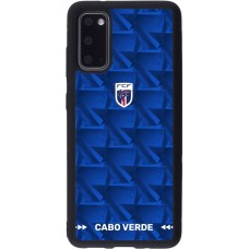 Coque Samsung Galaxy S20 - Silicone rigide noir Maillot de football Cap-Vert 2026 personnalisable