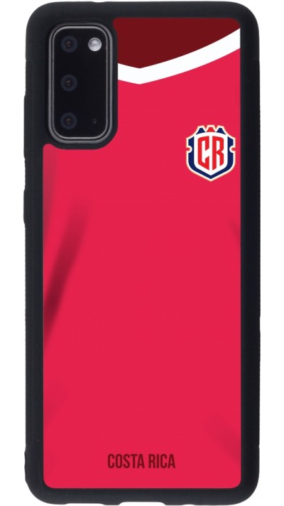 Coque Samsung Galaxy S20 - Silicone rigide noir Maillot de football Costa Rica 2022 personnalisable
