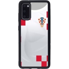Samsung Galaxy S20 Case Hülle - Silikon schwarz Kroatien 2022 personalisierbares Fussballtrikot