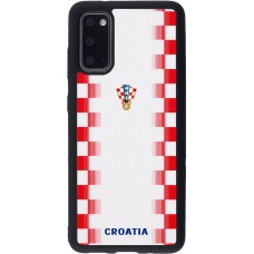 Coque Samsung Galaxy S20 - Silicone rigide noir Maillot de football Croatie 2026 personnalisable