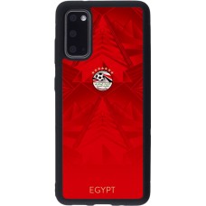 Coque Samsung Galaxy S20 - Silicone rigide noir Maillot de football Égypte 2026 personnalisable