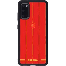 Coque Samsung Galaxy S20 - Silicone rigide noir Maillot de football Espagne 2026 personnalisable
