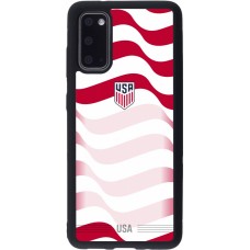 Coque Samsung Galaxy S20 - Silicone rigide noir Maillot de football États-Unis 2026 personnalisable