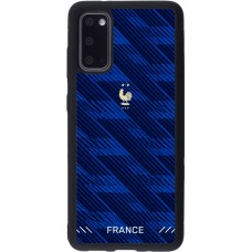 Coque Samsung Galaxy S20 - Silicone rigide noir Maillot de football France 2026 personnalisable