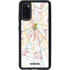 Coque Samsung Galaxy S20 - Silicone rigide noir Maillot de football Ghana 2026 personnalisable
