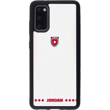 Coque Samsung Galaxy S20 - Silicone rigide noir Maillot de football Jordanie 2026 personnalisable