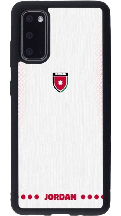 Coque Samsung Galaxy S20 - Silicone rigide noir Maillot de football Jordanie 2026 personnalisable