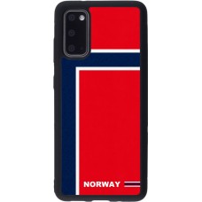 Coque Samsung Galaxy S20 - Silicone rigide noir Maillot de football Norvège 2026 personnalisable