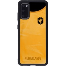 Coque Samsung Galaxy S20 - Silicone rigide noir Maillot de football Pays-Bas 2022 personnalisable