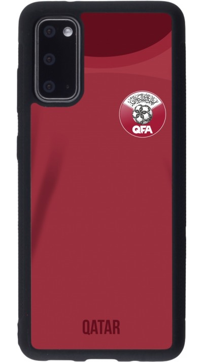 Samsung Galaxy S20 Case Hülle - Silikon schwarz Katar 2022 personalisierbares Fussballtrikot