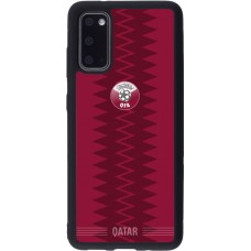 Coque Samsung Galaxy S20 - Silicone rigide noir Maillot de football Qatar 2026 personnalisable