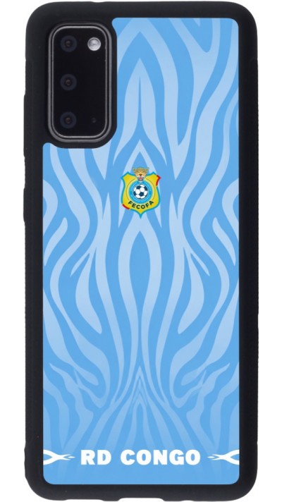 Coque Samsung Galaxy S20 - Silicone rigide noir Maillot de football RD Congo 2026 personnalisable