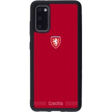 Coque Samsung Galaxy S20 - Silicone rigide noir Maillot de football Répuplique Tchèque 2026 personnalisable