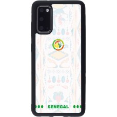 Coque Samsung Galaxy S20 - Silicone rigide noir Maillot de football Sénégal 2026 personnalisable