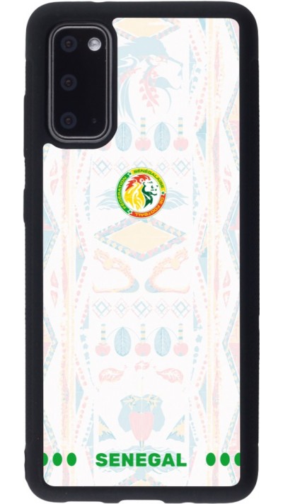 Coque Samsung Galaxy S20 - Silicone rigide noir Maillot de football Sénégal 2026 personnalisable