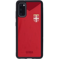 Samsung Galaxy S20 Case Hülle - Silikon schwarz Serbien 2022 personalisierbares Fussballtrikot