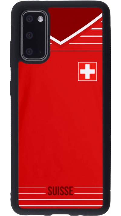 Coque Samsung Galaxy S20 - Silicone rigide noir Football shirt Switzerland 2022
