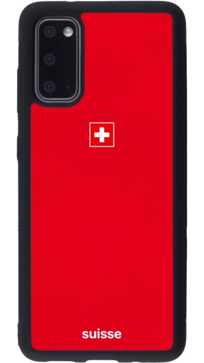 Coque Samsung Galaxy S20 - Silicone rigide noir Maillot de football Suisse 2026 personnalisable