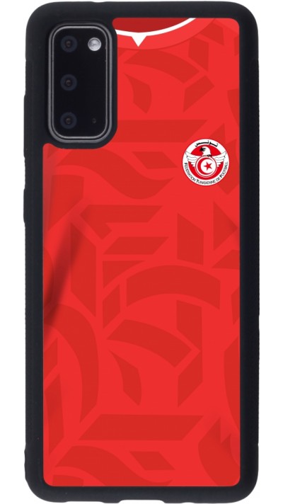 Samsung Galaxy S20 Case Hülle - Silikon schwarz Tunesien 2022 personalisierbares Fussballtrikot