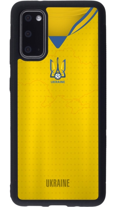 Coque Samsung Galaxy S20 - Silicone rigide noir Maillot de football Ukraine