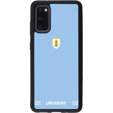 Coque Samsung Galaxy S20 - Silicone rigide noir Maillot de football Uruguay 2026 personnalisable