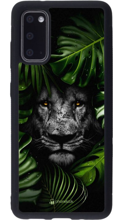 Coque Samsung Galaxy S20 - Silicone rigide noir Forest Lion